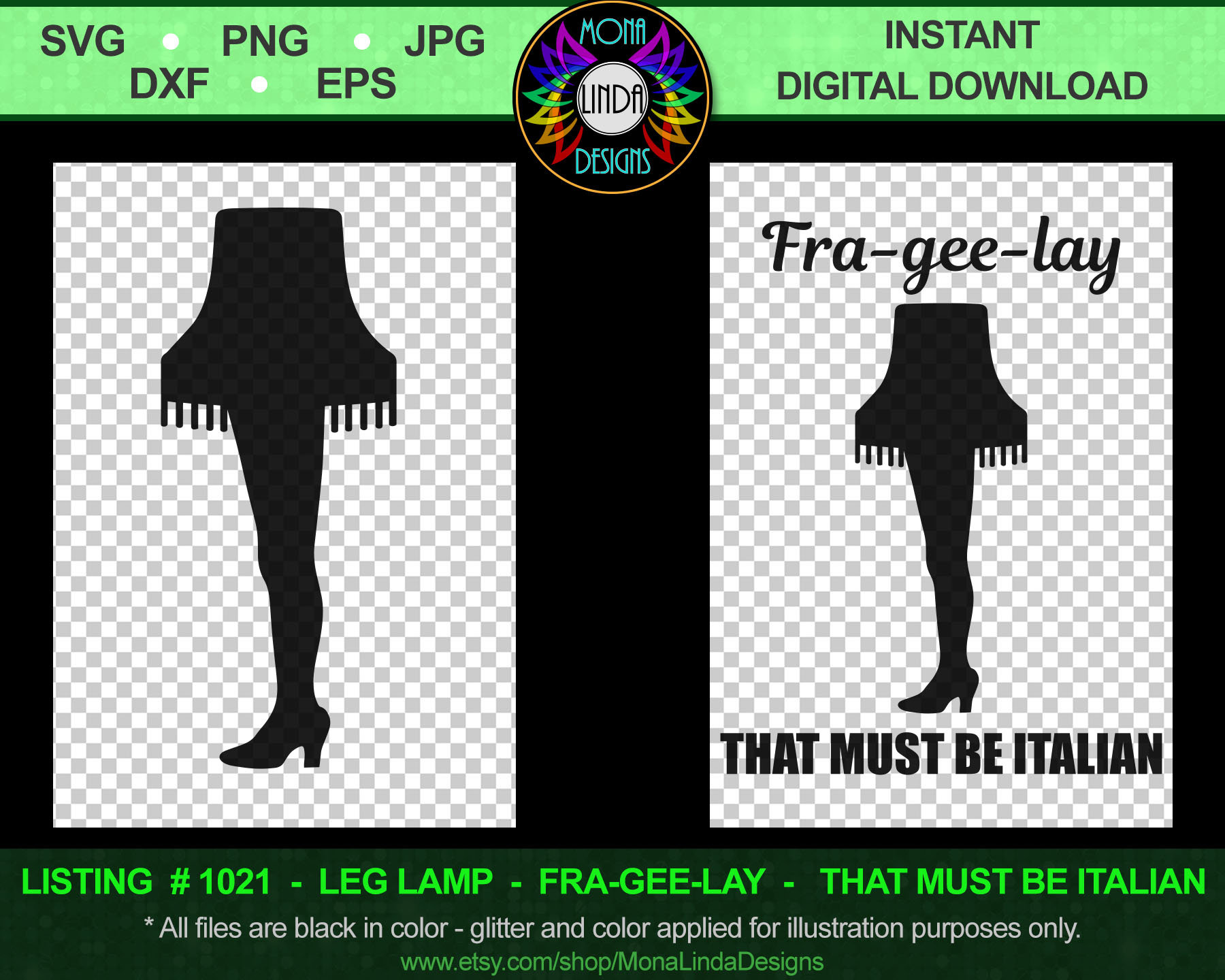 Leg lamp template