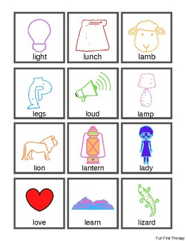 Articulation practice coloring sheets l all positions by fun first therapy
