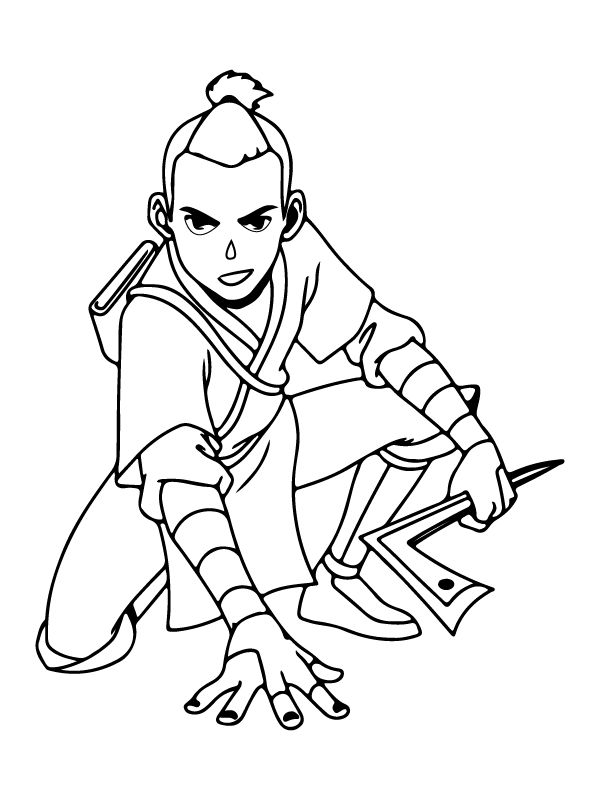 Sokka the legend of korra coloring page coloring pages avatar the last airbender the last airbender