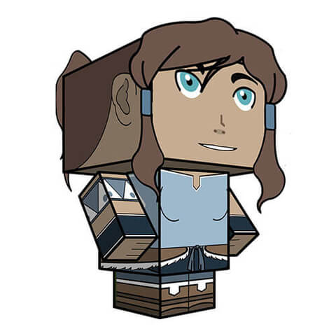 Korra paper toy free printable papercraft templates