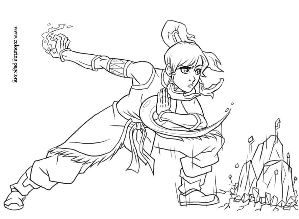 The legend of korra coloring pages printable for free download