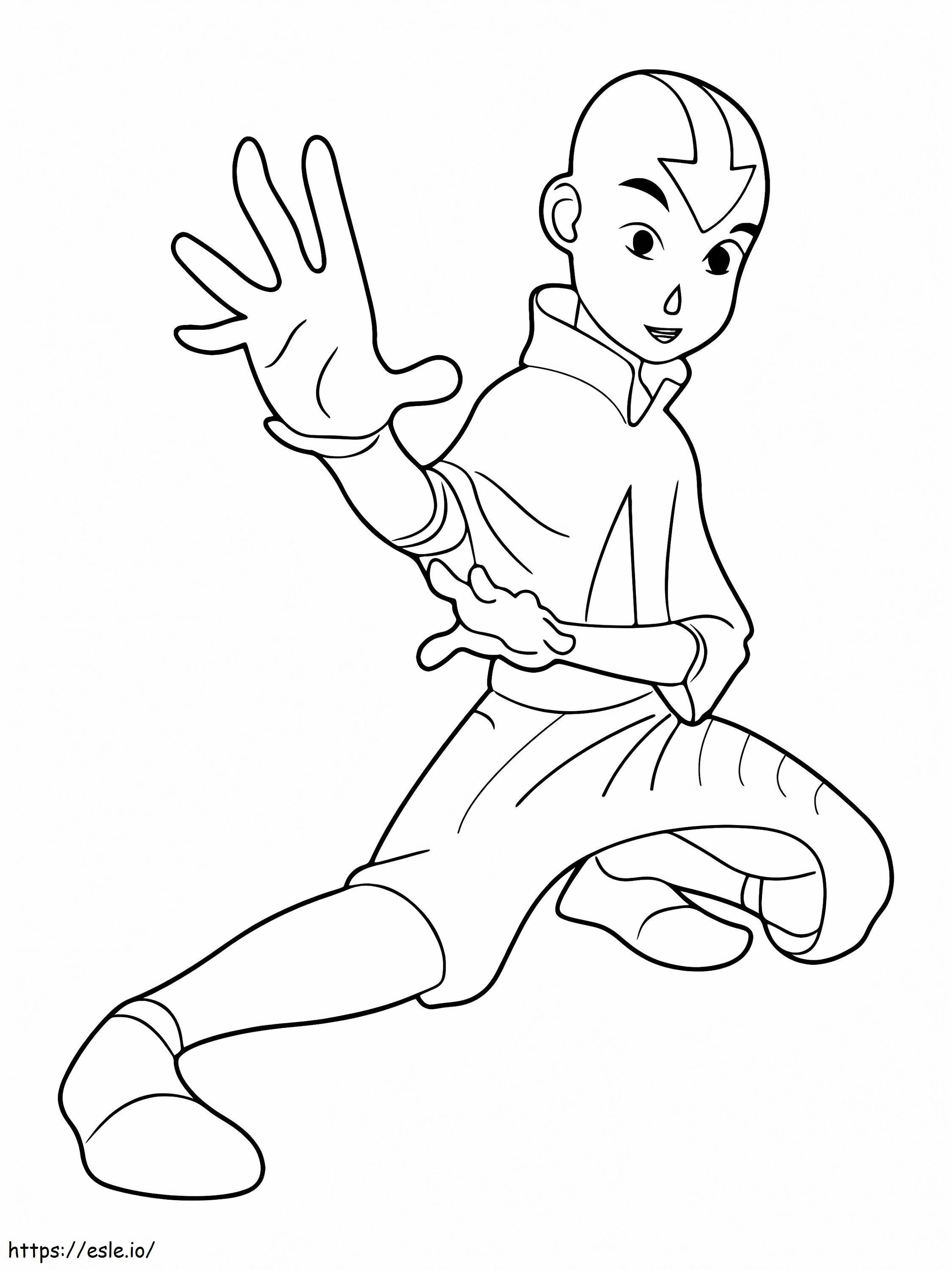 Aang fighting style the legend of korra coloring page