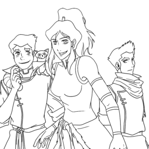 The legend of korra coloring pages printable for free download