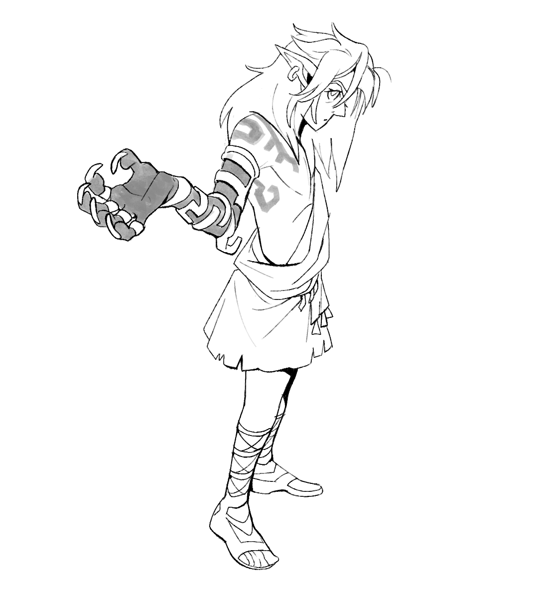 Artisminerva on x his big kitty paw zelda totkfanart httpstcogdgthrof x