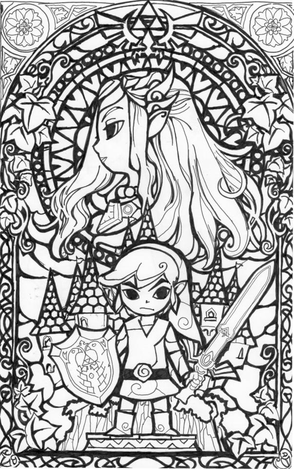 Get this legend of zelda coloring pages tar