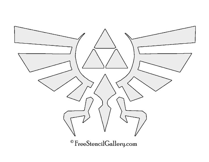 Triforce pumpkin stencil