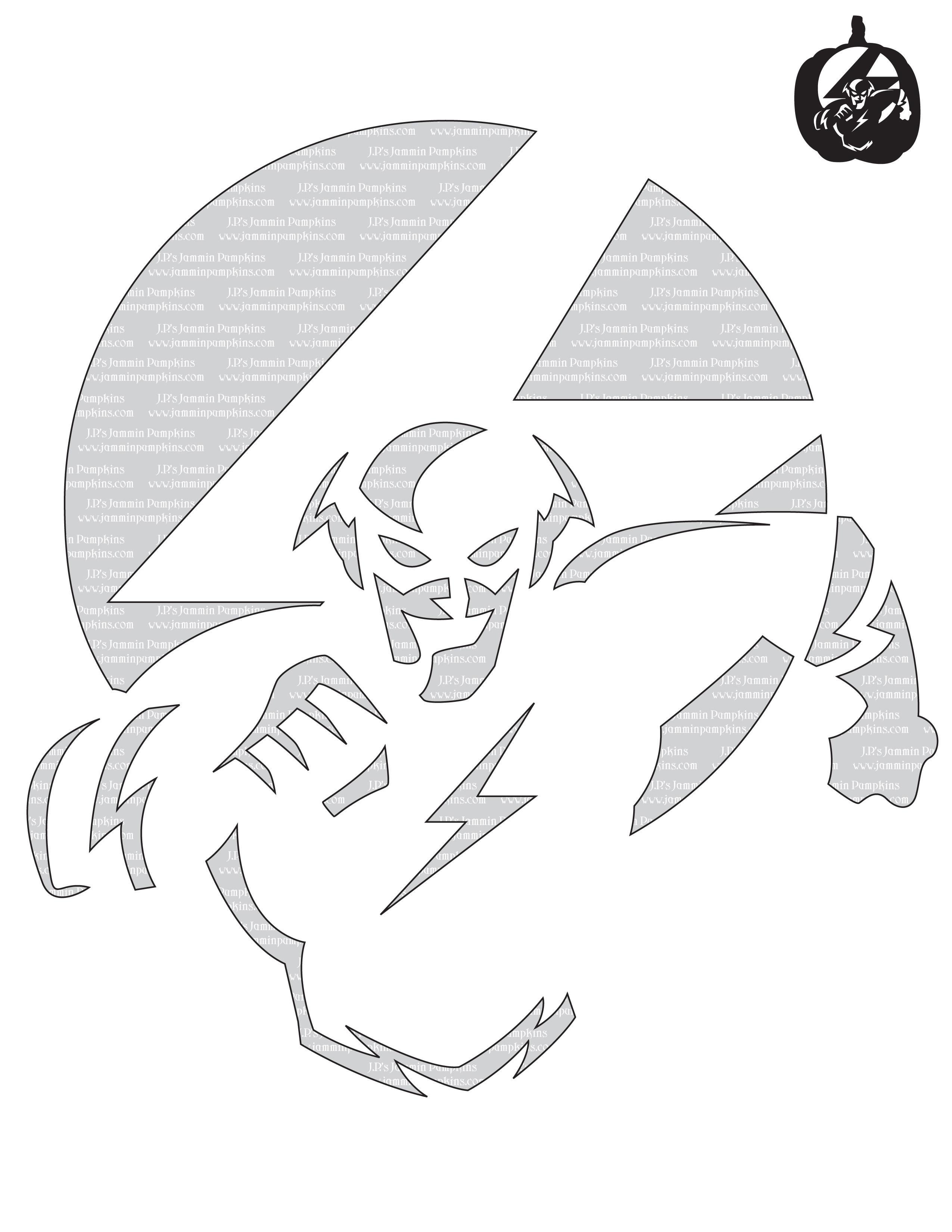 Dc ics the flash free pumpkin stencil