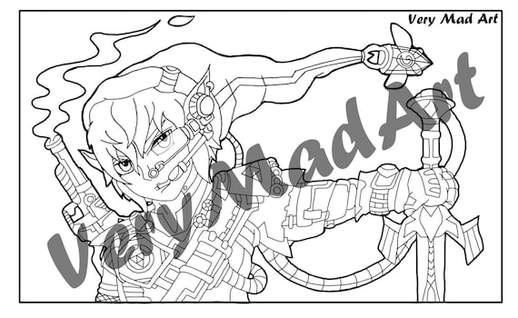 Legend of zelda overwatch fusion easy coloring page