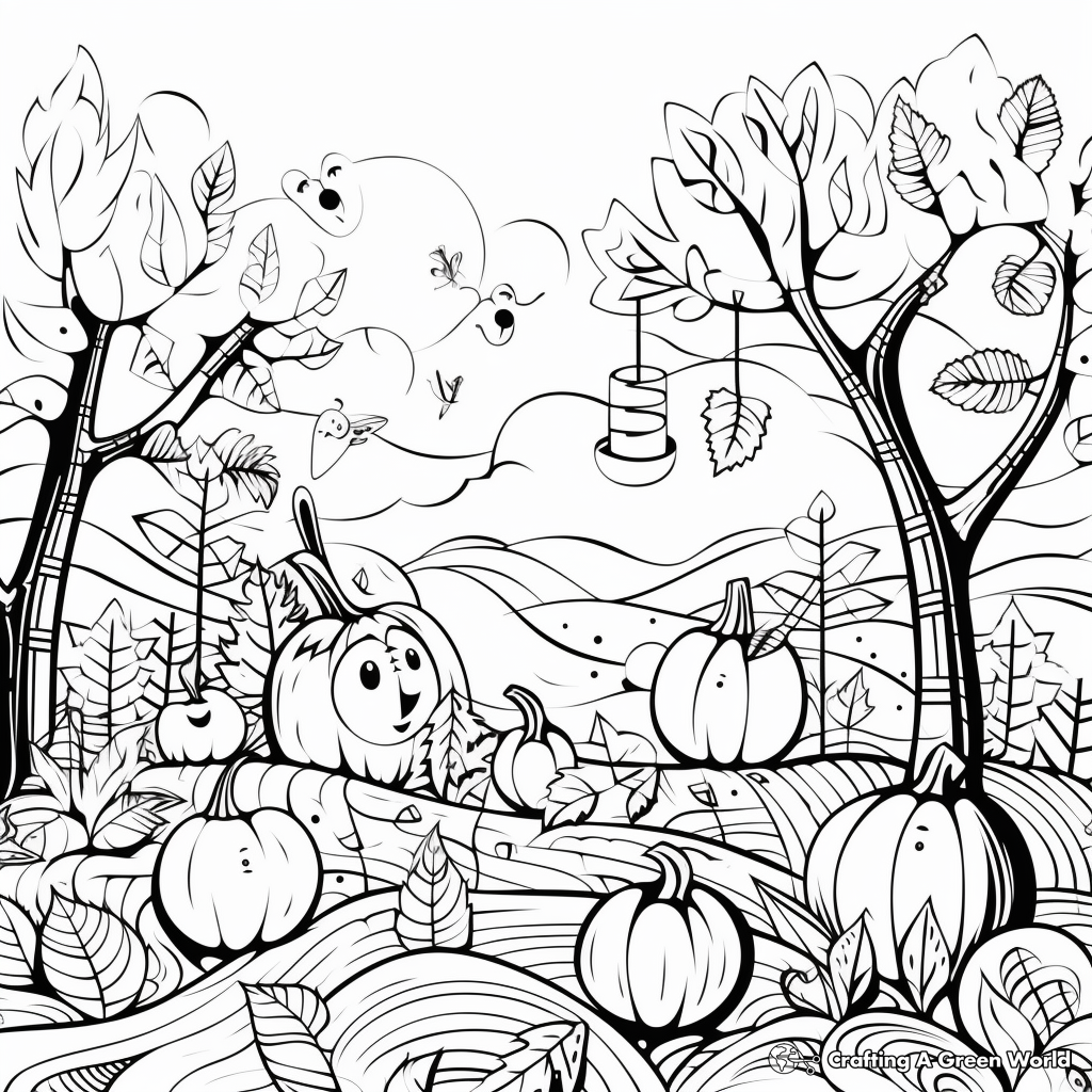 October coloring pages