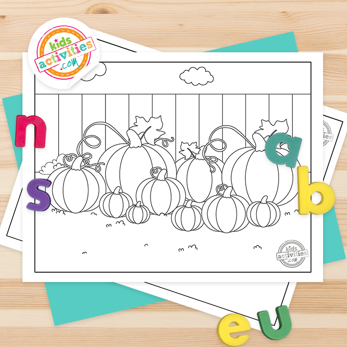 Free printable pumpkin patch coloring pages kids activities blog