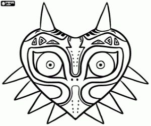 The legend of zelda majoras mask coloring page printable game zelda drawing zelda tattoo legend of zelda tattoos