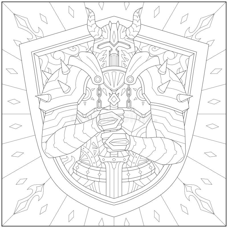 Knight coloring page stock illustrations â knight coloring page stock illustrations vectors clipart