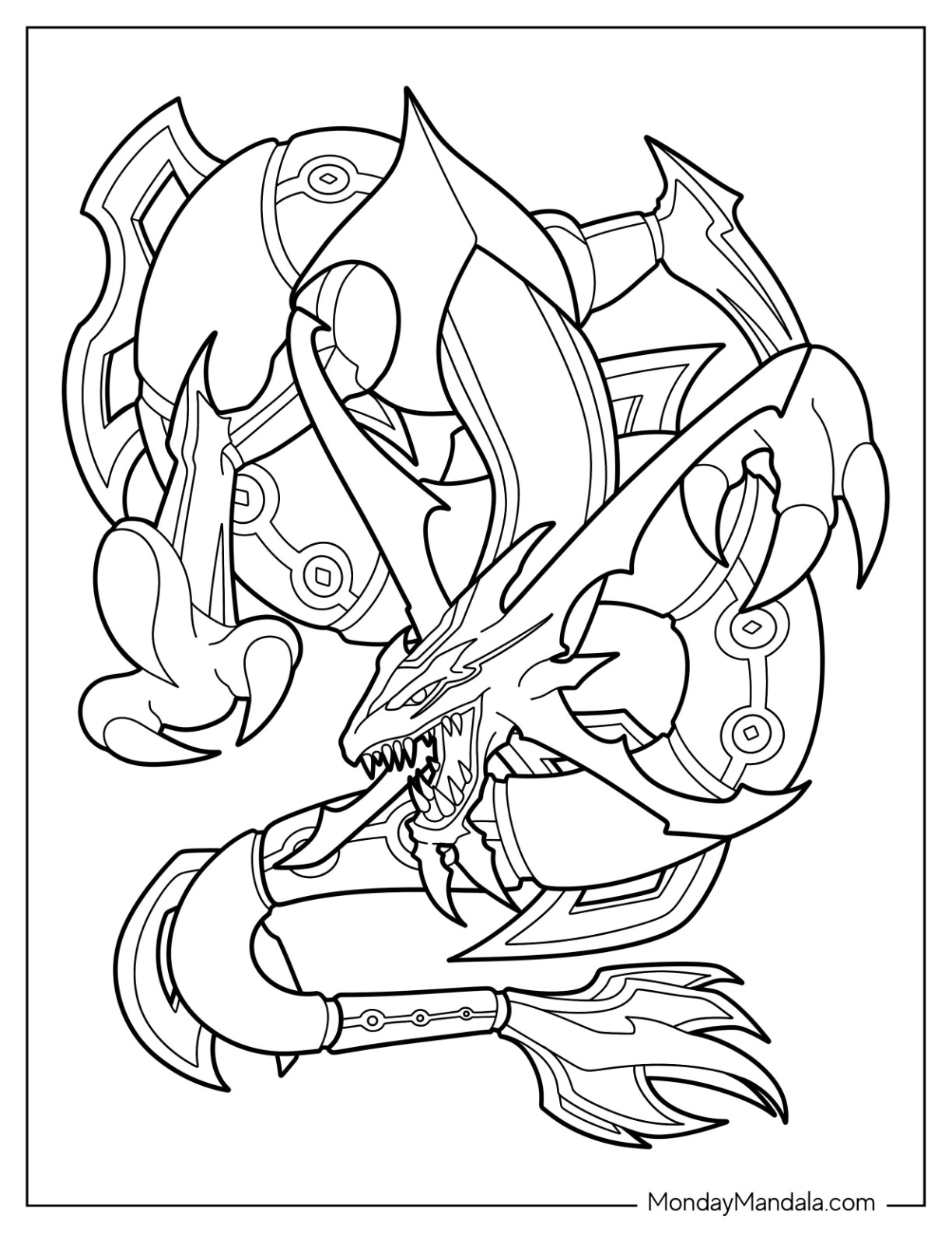 Rayquaza coloring pages free pdf printables