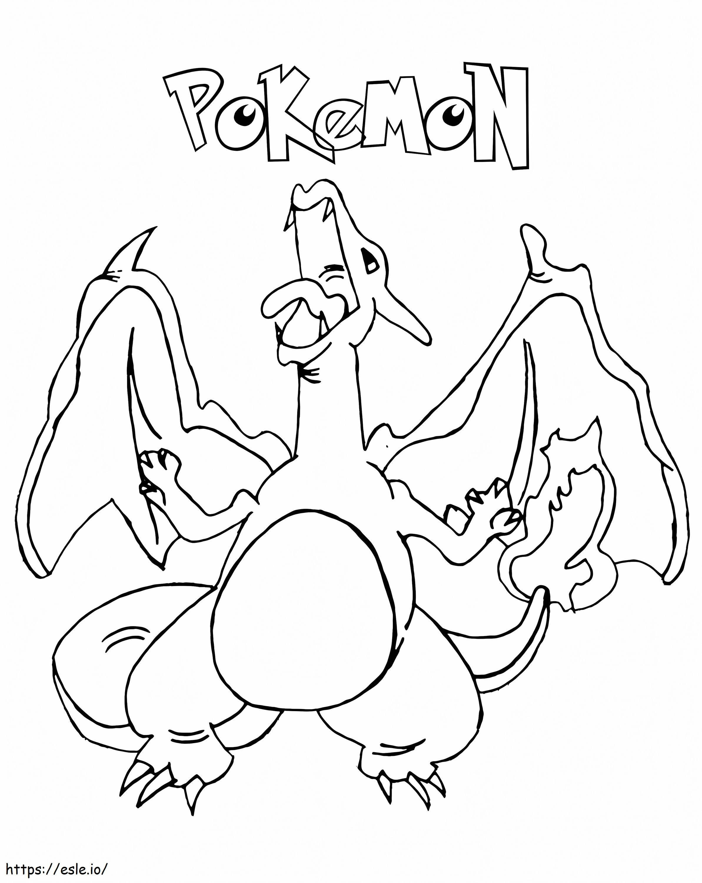 Amazing charizard coloring page