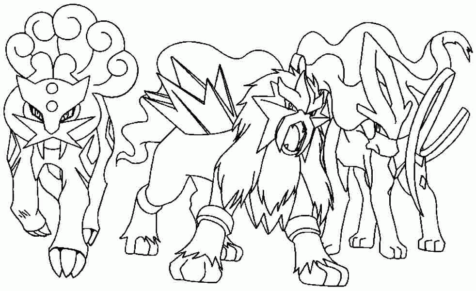 Pokemon legendary coloring page