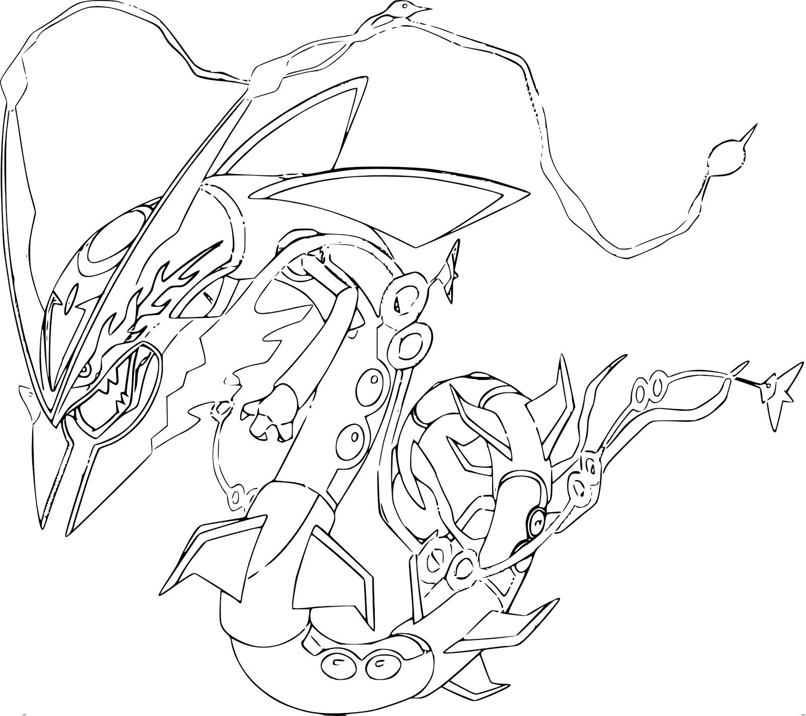 Legendary pokemon mega evolution rayquaza coloring sheets ãããã ããããã ãããããããã ããããããçµµããã