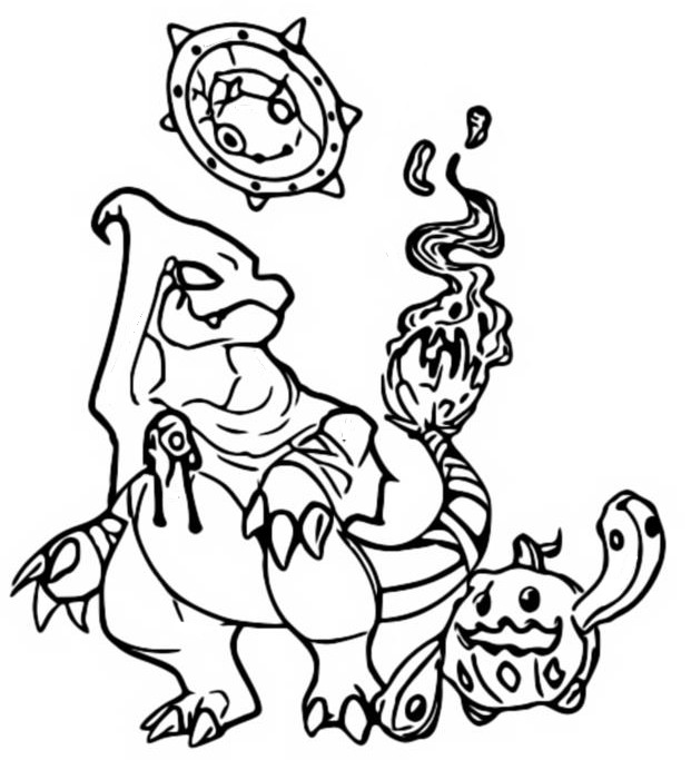 Coloring pages pokãmon halloween