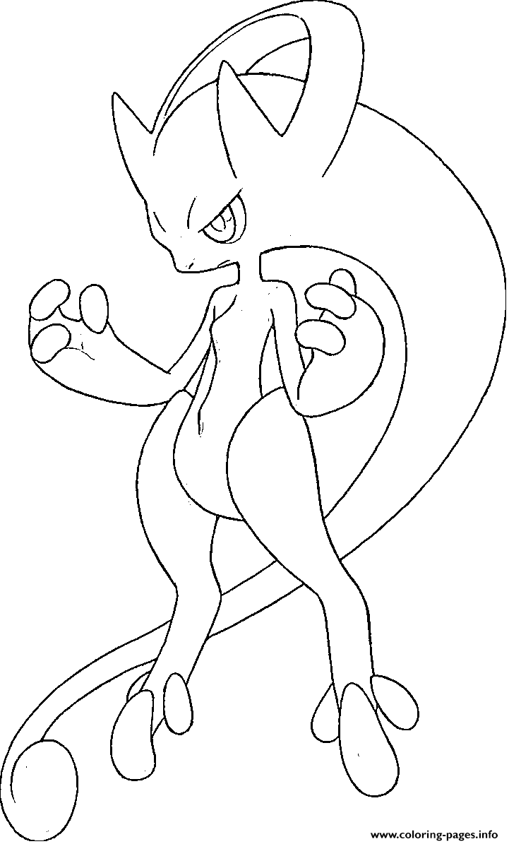Mega mewtwo y xy mega pokemon legendarys generation coloring page printable