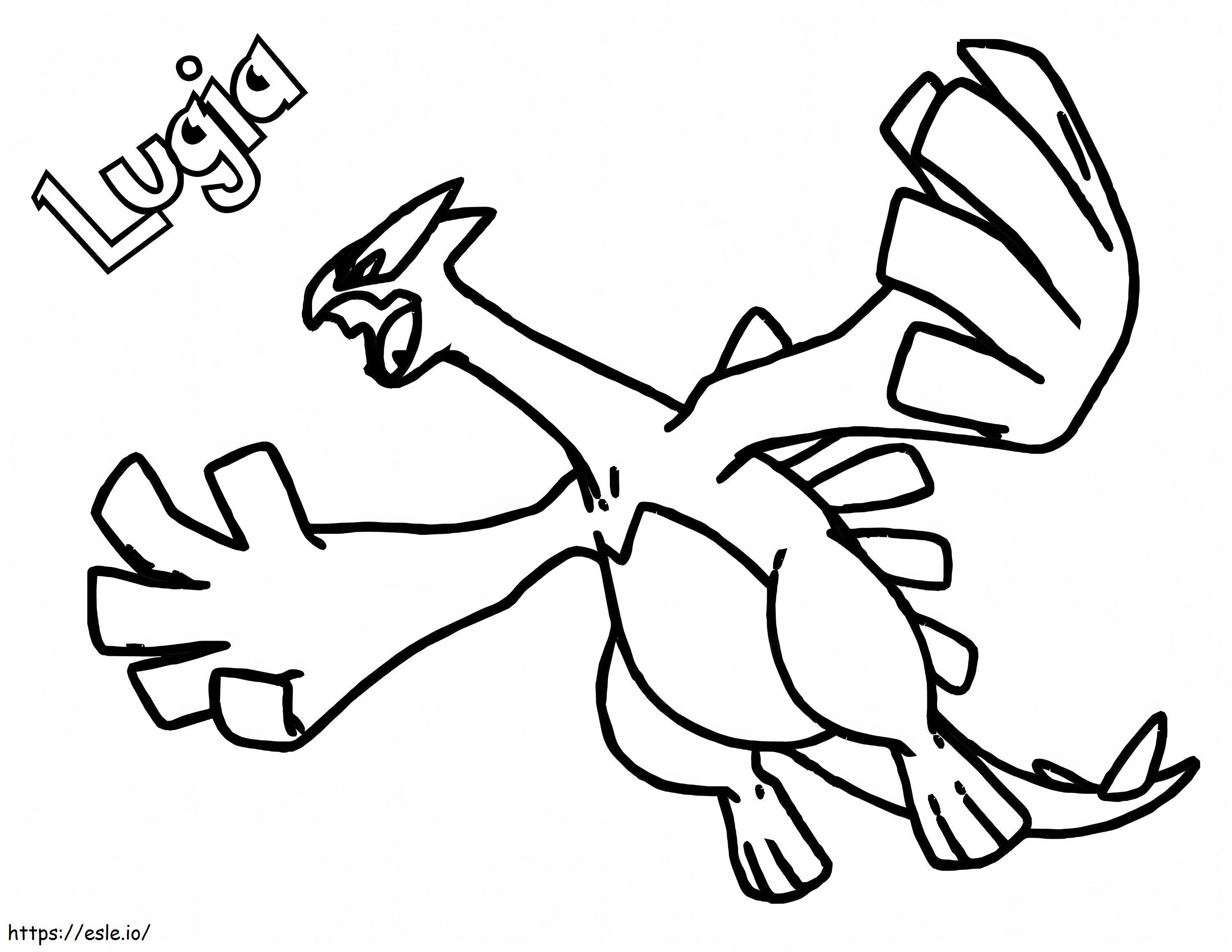 Lugia legendary pokemon coloring page