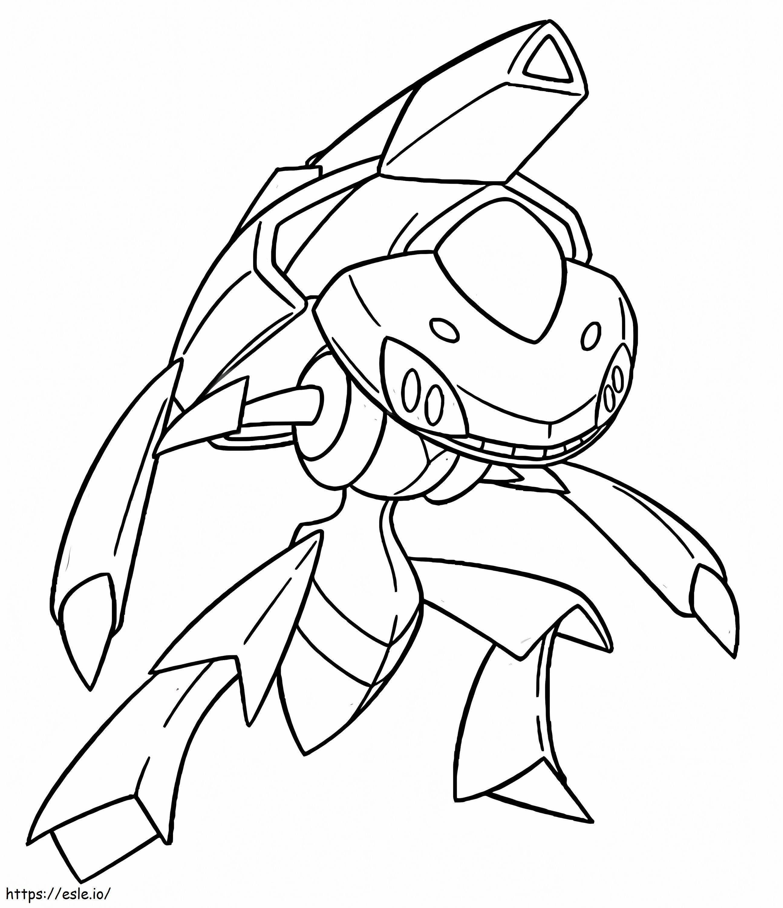 Genesect in legendary pokemon coloring page