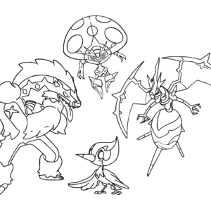 Naganadel coloring pages printable for free download