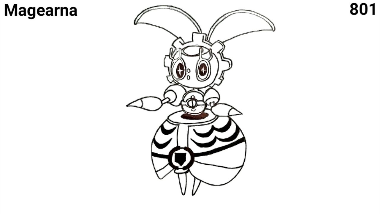 Magearna drawing how to draw pokemon no