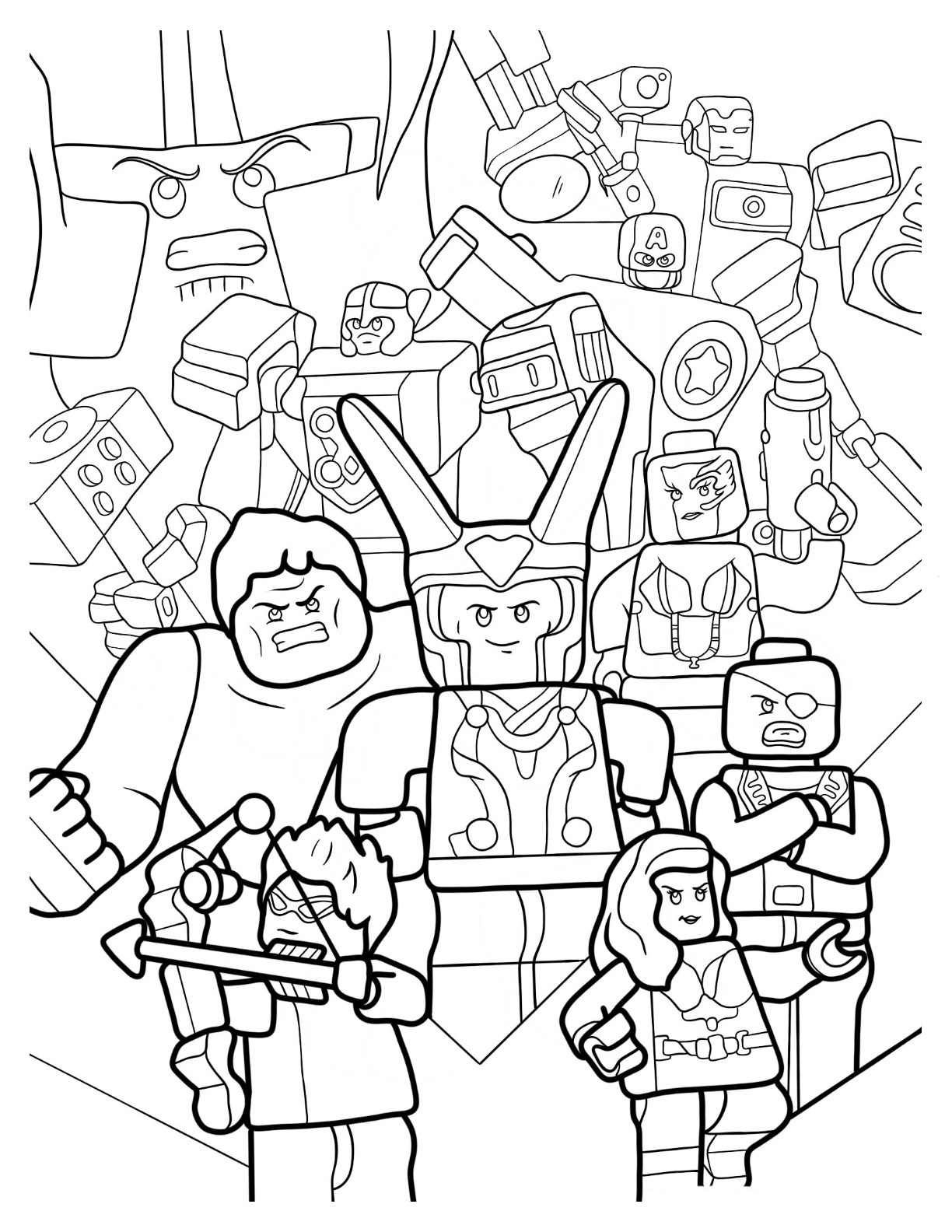 Lego avengers coloring pages by coloringpageswk on