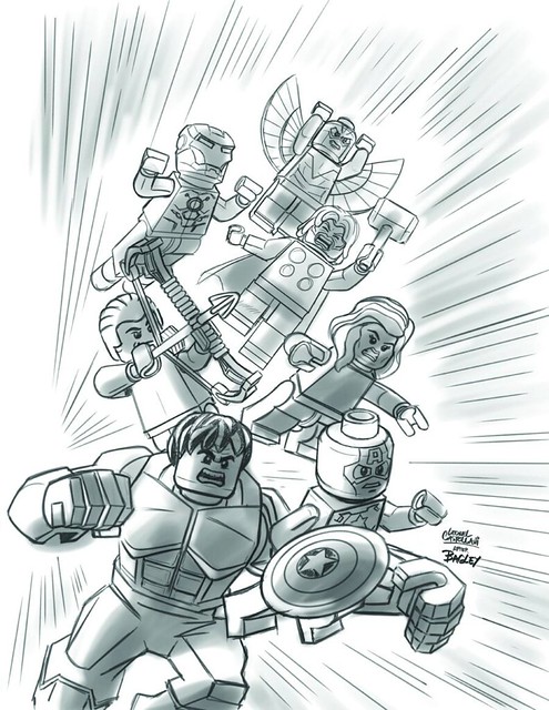 Marvel universe avengers assemble lego sketch variant â