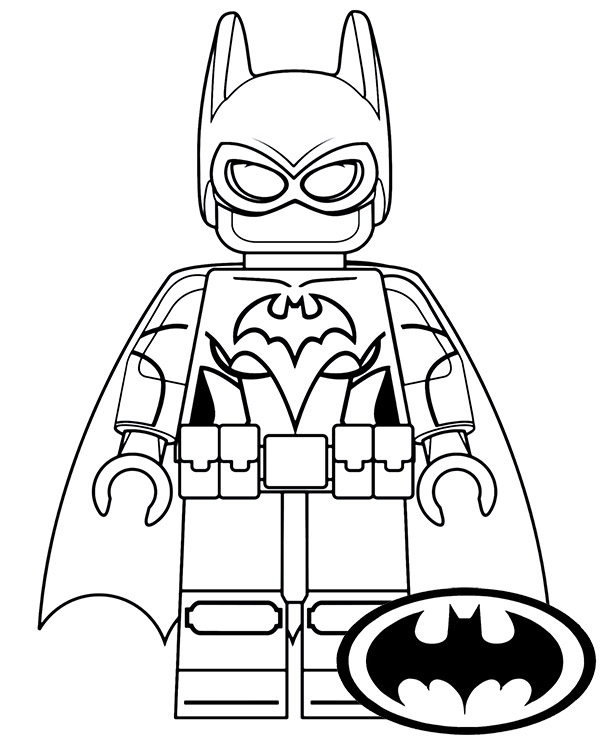 Free batman lego coloring page