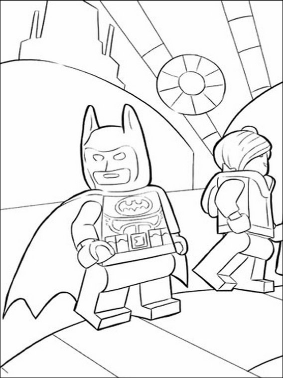 Easy coloring pages lego batman