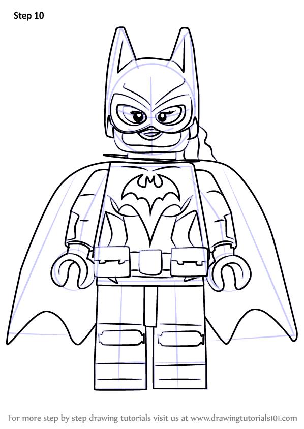 How to draw batgirl from the lego batman movie the lego batman movie step by step