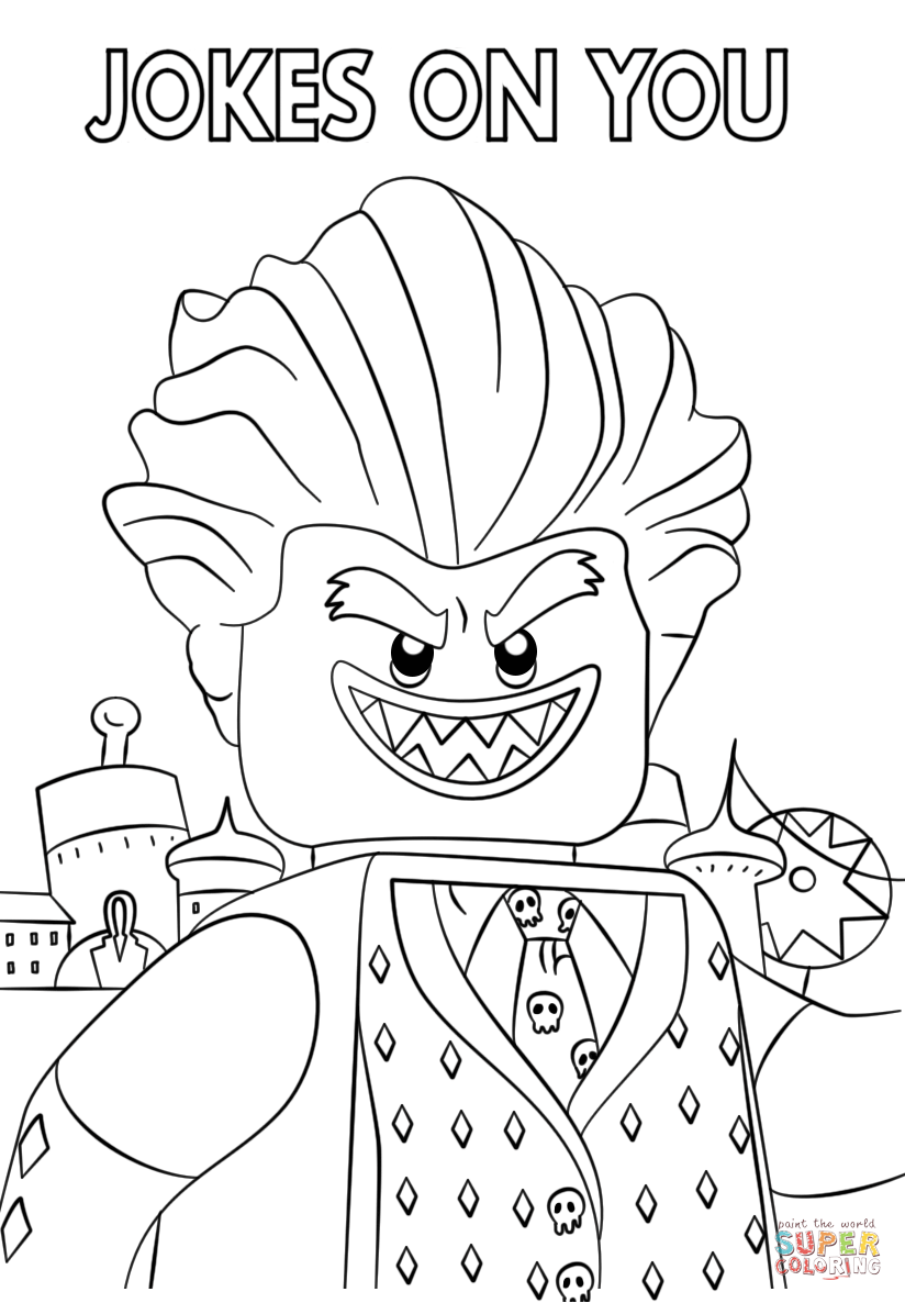 Jocker from the lego batman movie coloring page free printable coloring pages