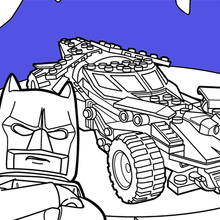 Lego batman batmobile coloring pages