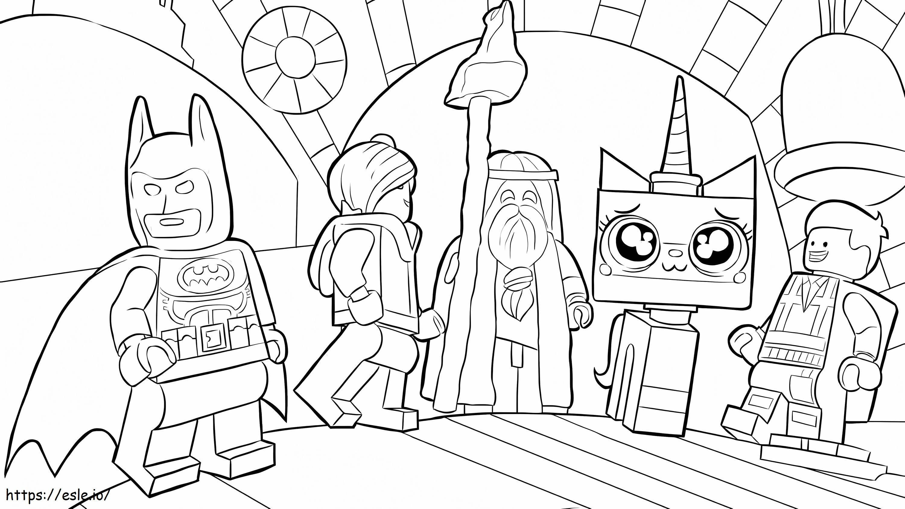 Lego batman and friends coloring page