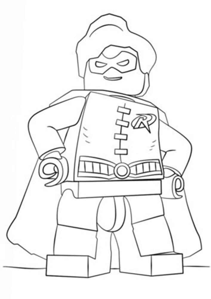 Free easy to print lego batman coloring pages