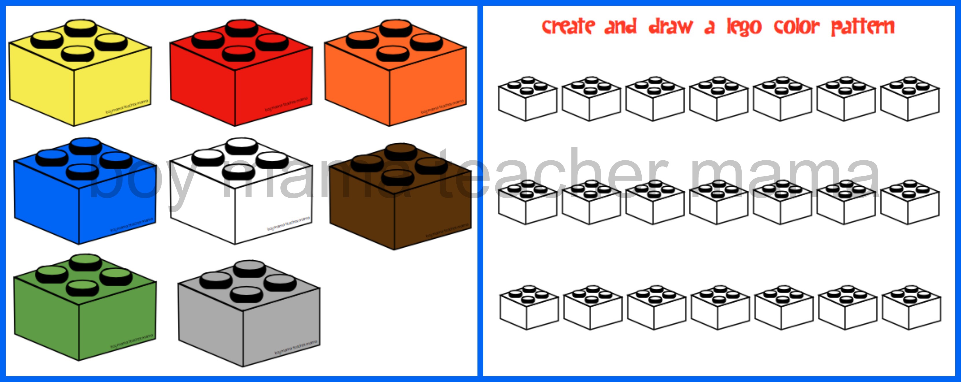 Boy mama teacher mama lego math activities