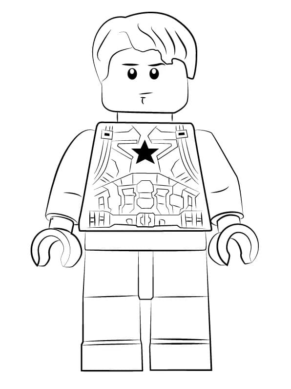 Lego captain america steve rogers coloring page