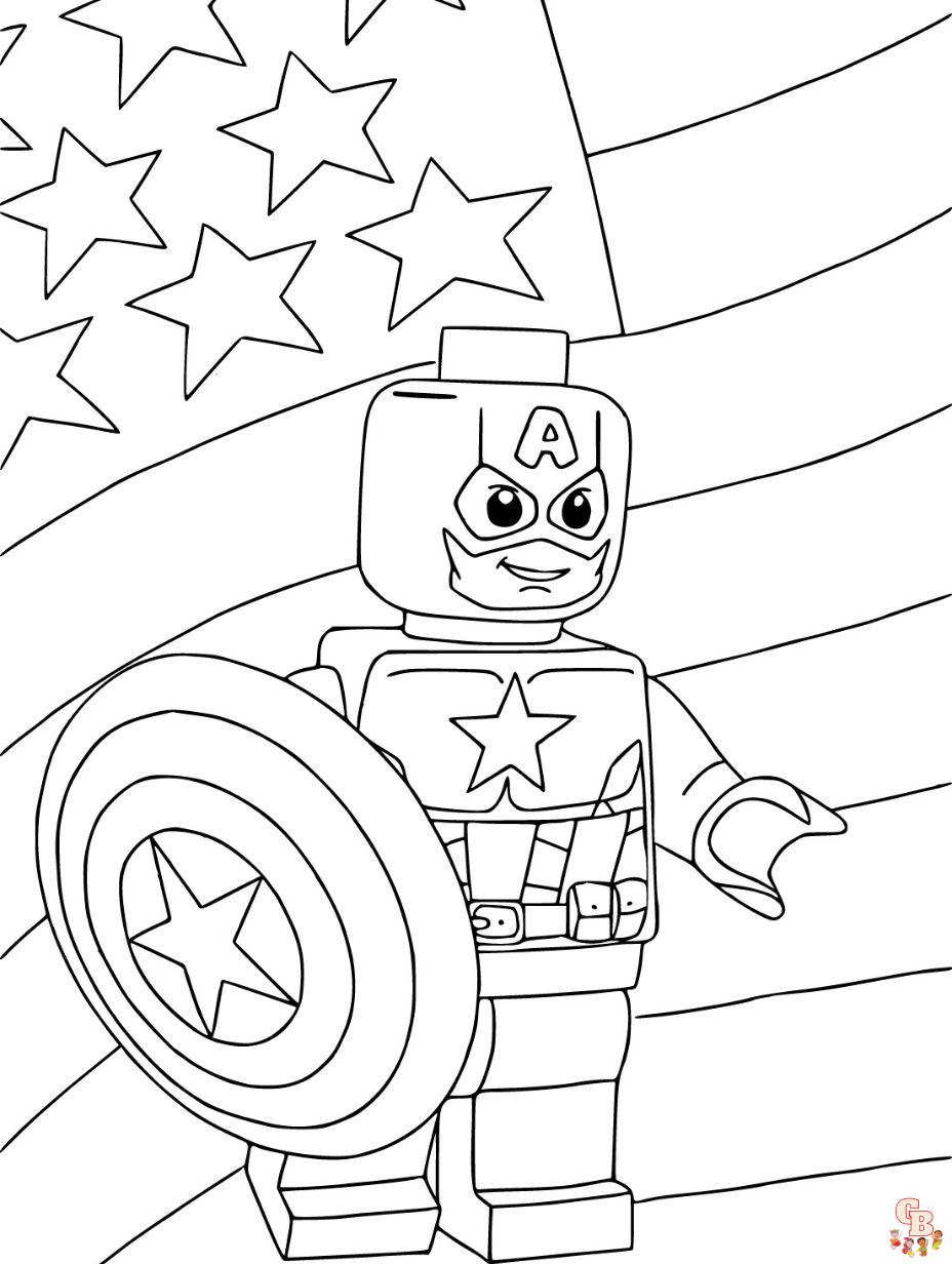 Captain america coloring pages for kids