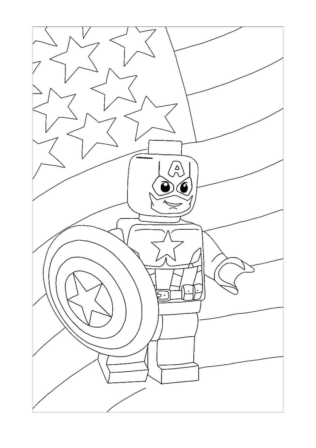 Lego captain america coloring pages