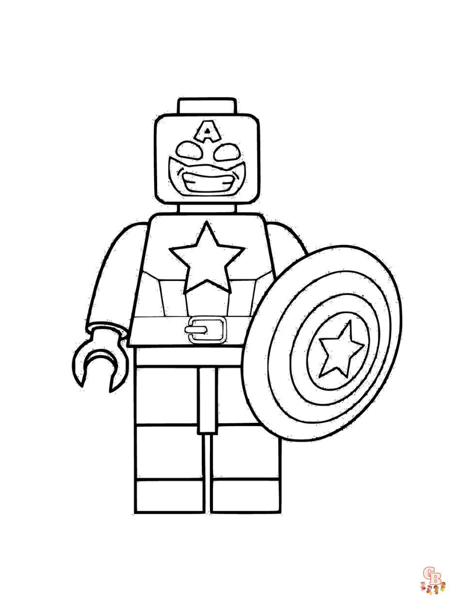 Captain america coloring pages for kids