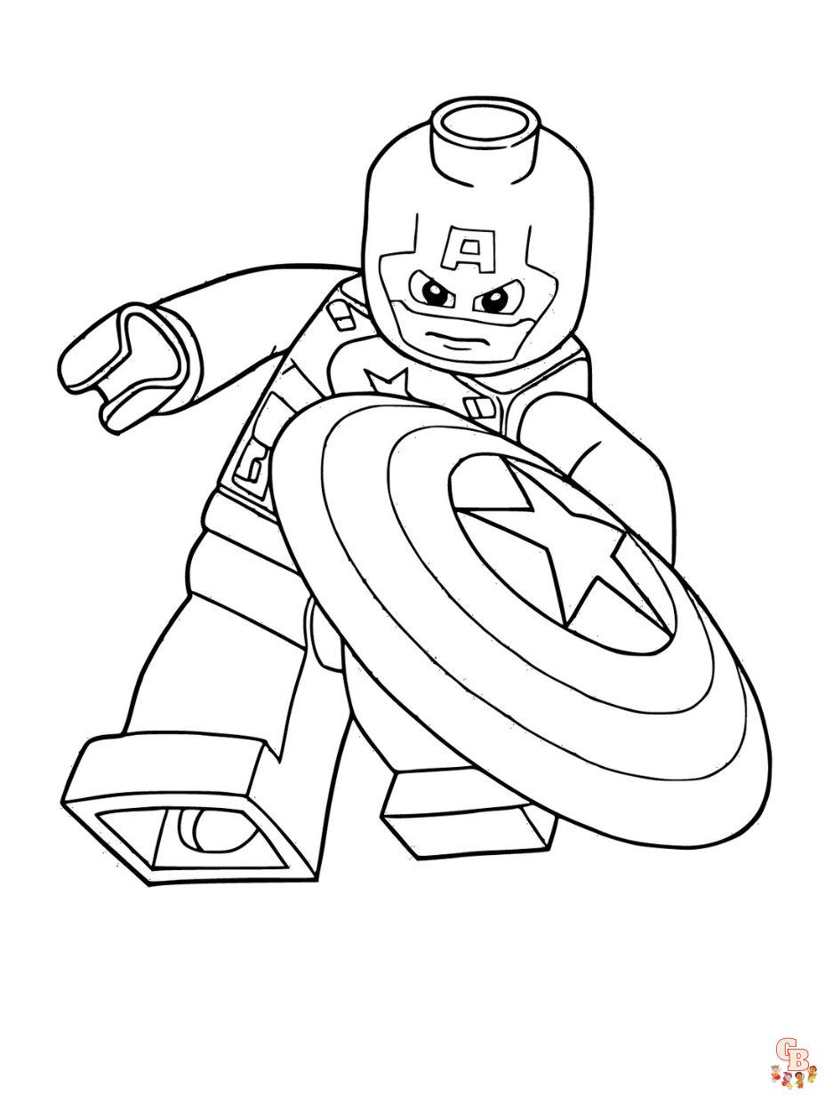 Captain america coloring pages for kids