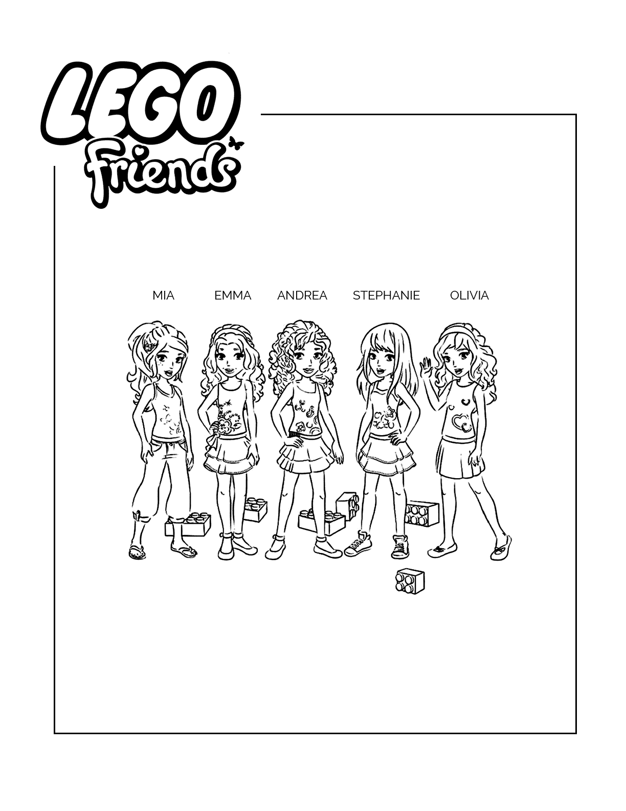 Lego friends pages â printable pages