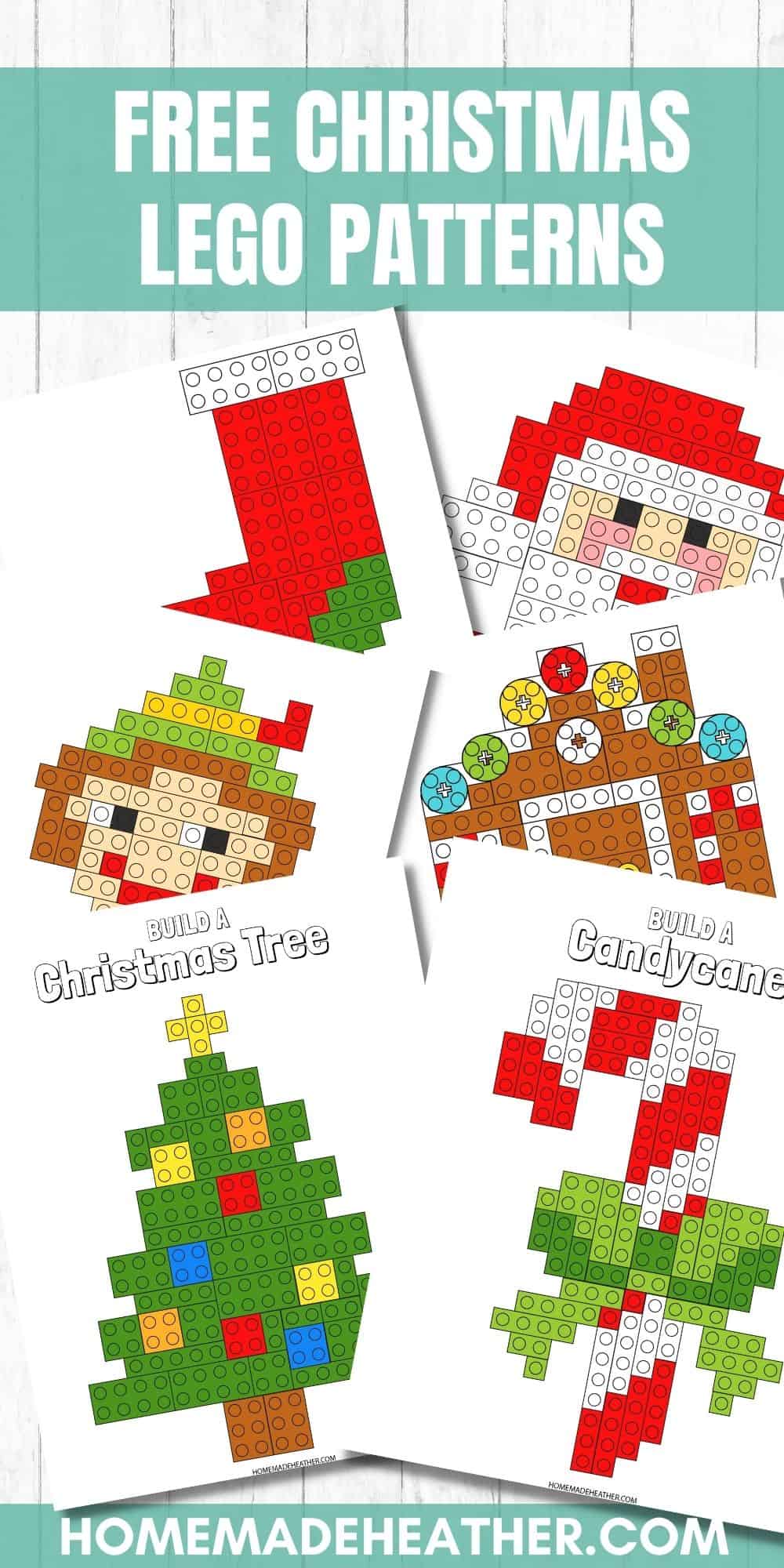 Free christmas lego pattern printables homemade heather