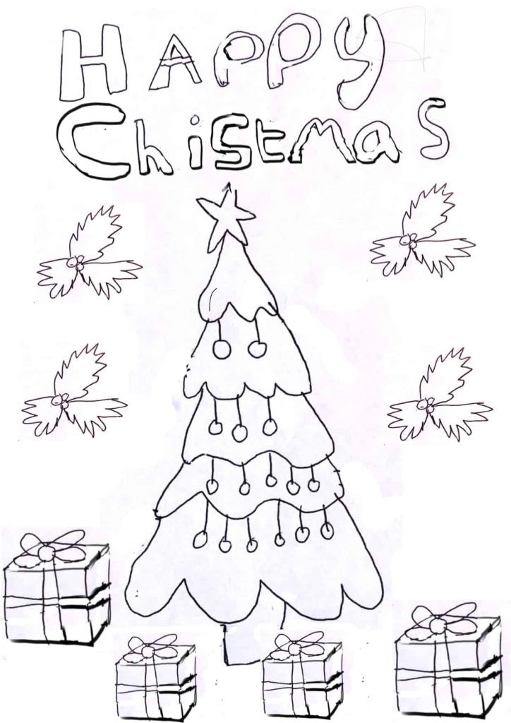 Free printable pdf christmas louring pages for children