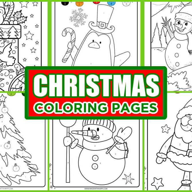 Free christmas coloring pages for kids