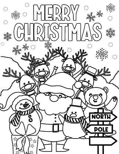 Free printable christmas colouring pages activities for kids