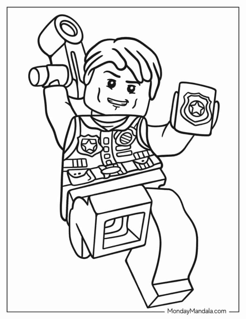 Lego coloring pages free pdf printables