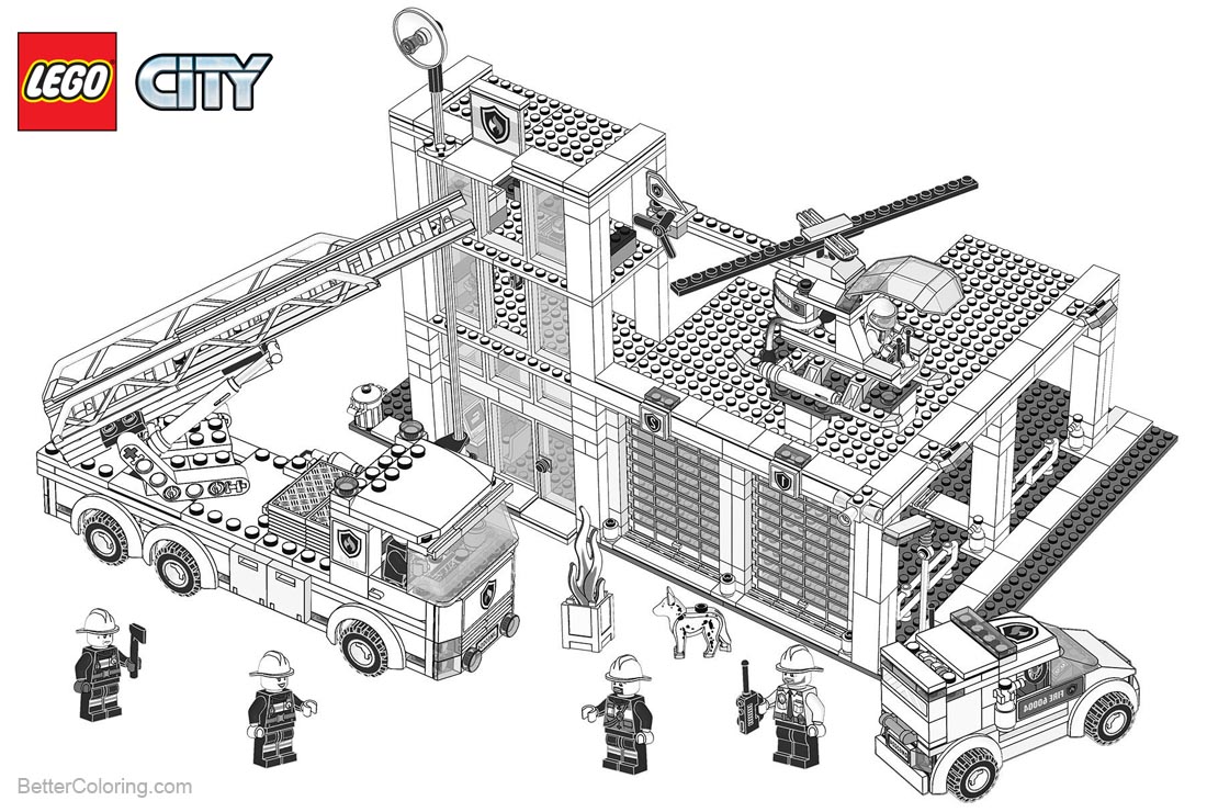 Lego coloring pages free