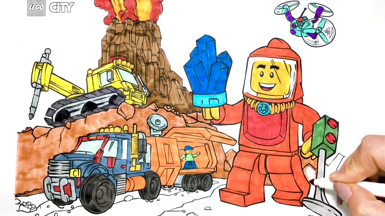 Lego city coloring pages for kids