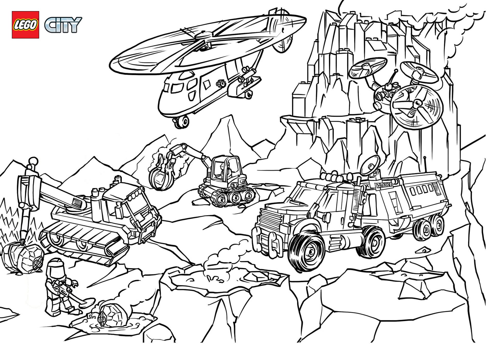 Lego city coloring pages free printable coloring pages